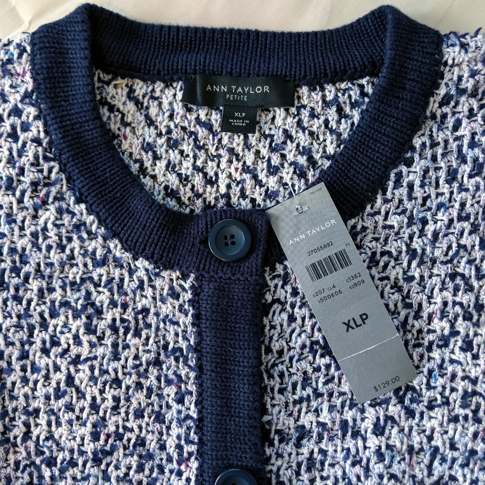 NWT Ann Taylor Boucle Cardigan Sweater Sz …